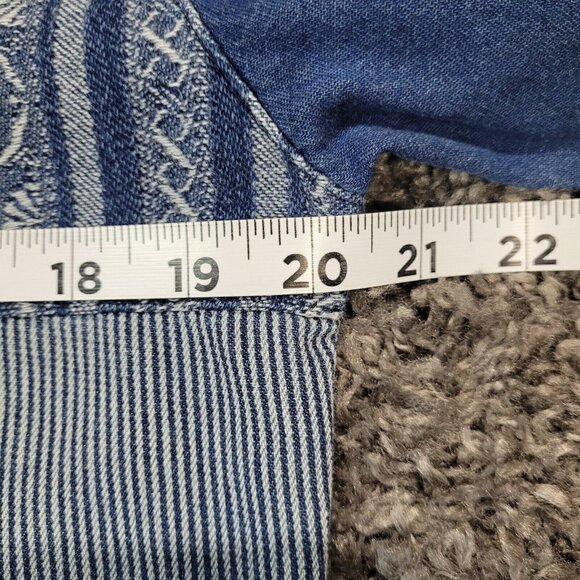 Vintage Marsha Sport Size S Jean Jacket Several Different Fabrics Long Lined - Picture 8 of 9